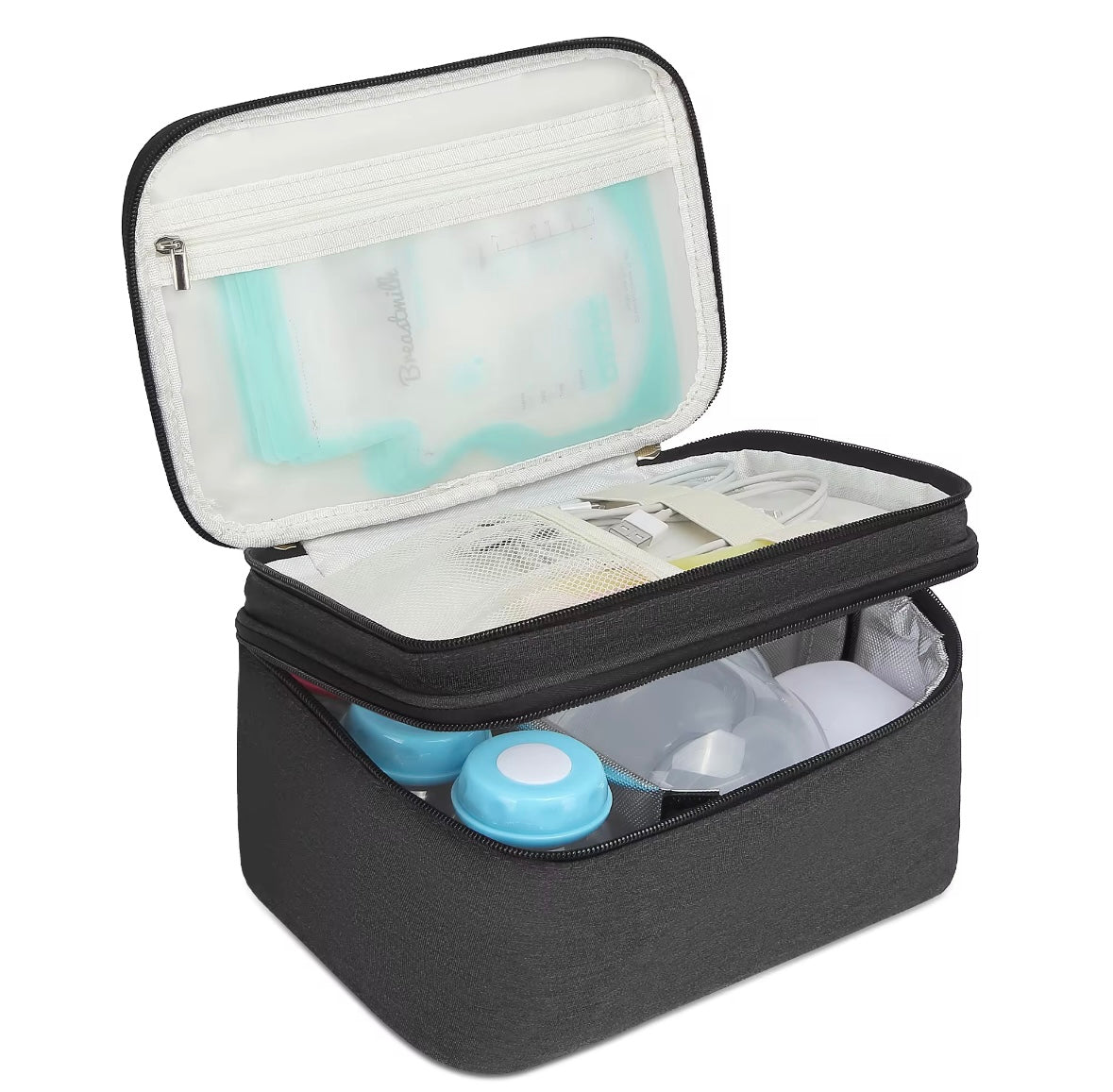 Baby B♡nd Luxe Koeltas voor Babyflesjes – Isolerend & Draagbaar – Grijs of Zwart