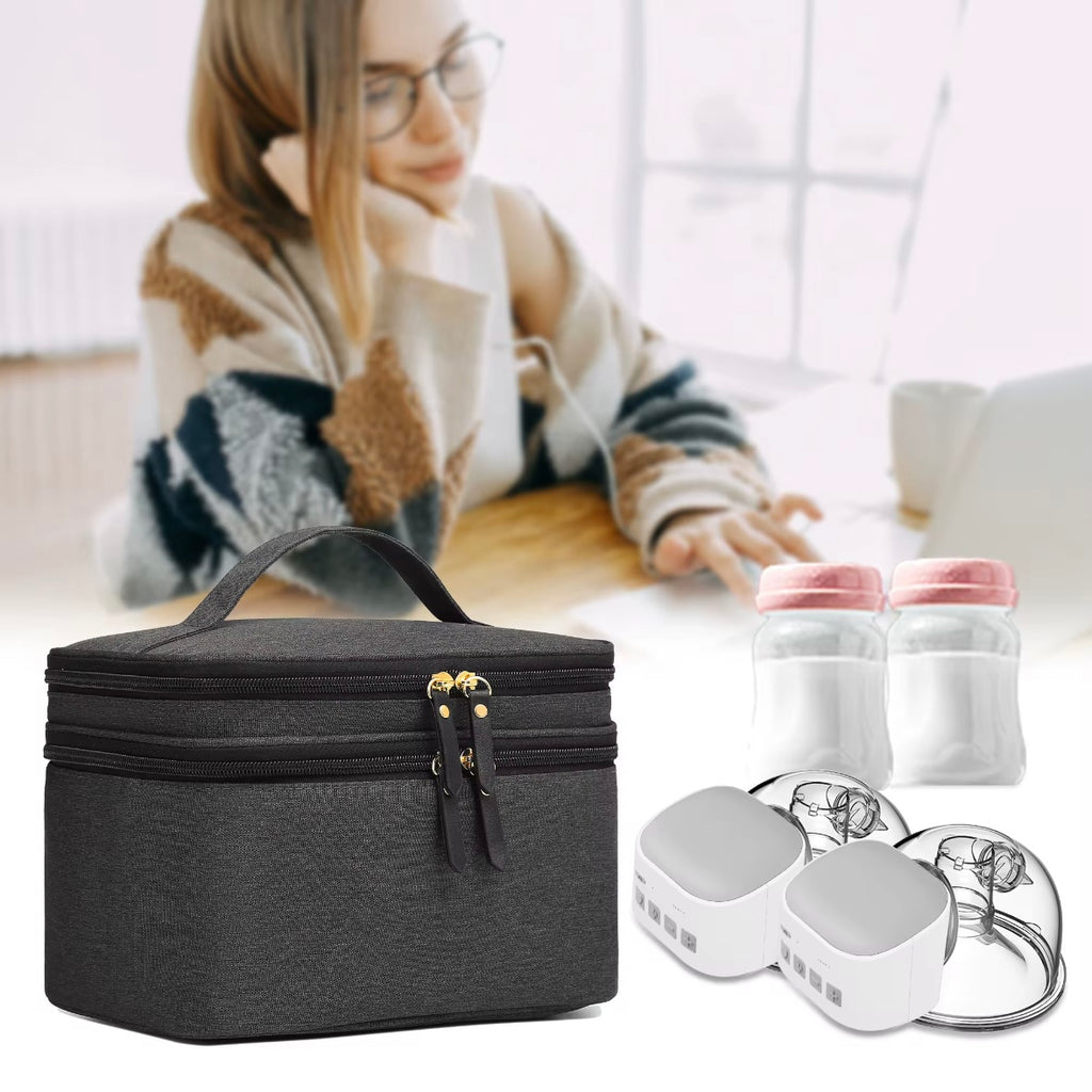 Baby B♡nd Luxe Koeltas voor Babyflesjes – Isolerend & Draagbaar – Grijs of Zwart