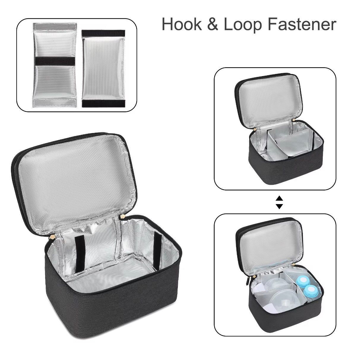 Baby B♡nd Luxe Koeltas voor Babyflesjes – Isolerend & Draagbaar – Grijs of Zwart