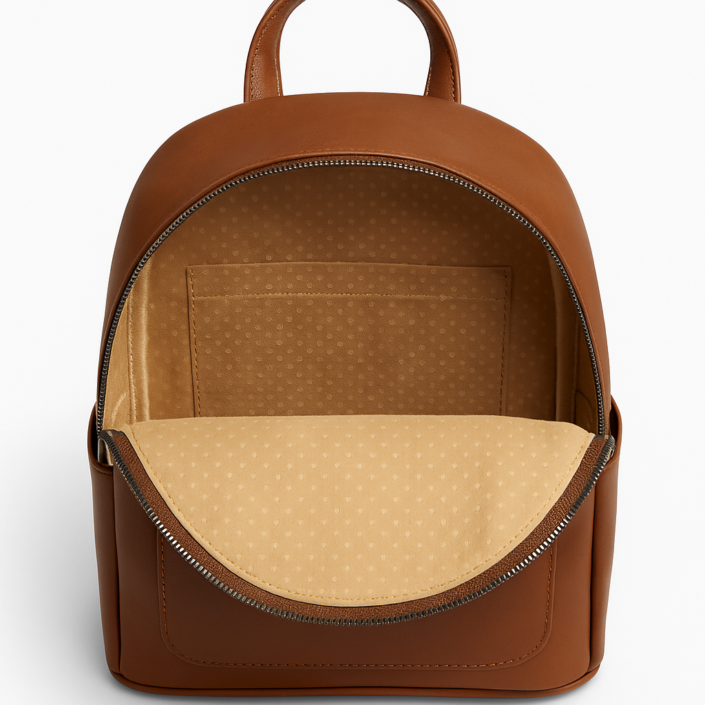 Baby B♡nd Dames Rugzak – Cognac / Chocoladebruin – Vegan Leer