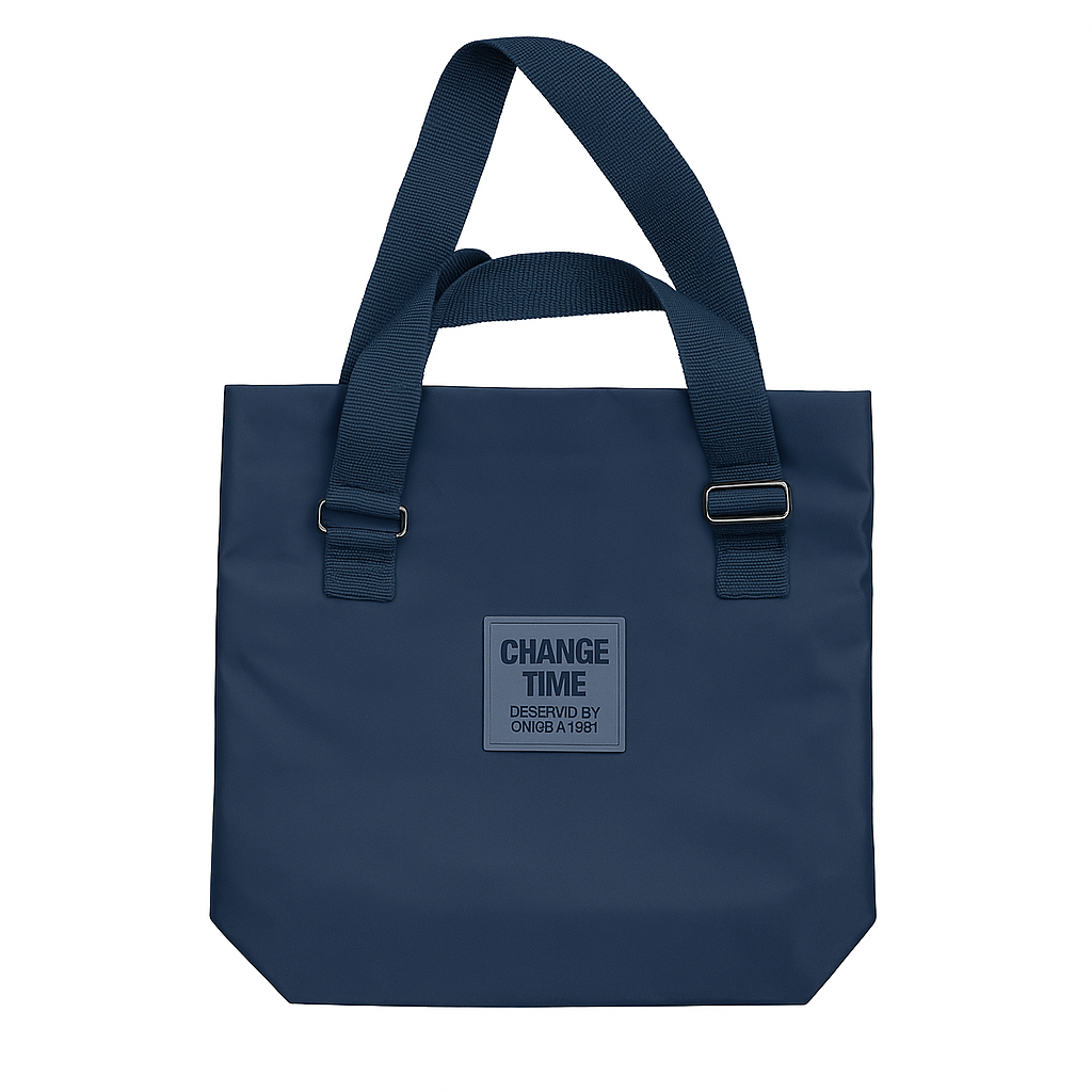 Baby B♡nd Elegante Damestas – Bruin & Donkerblauw – Vegan Leer – Ruim & Tijdloos Design