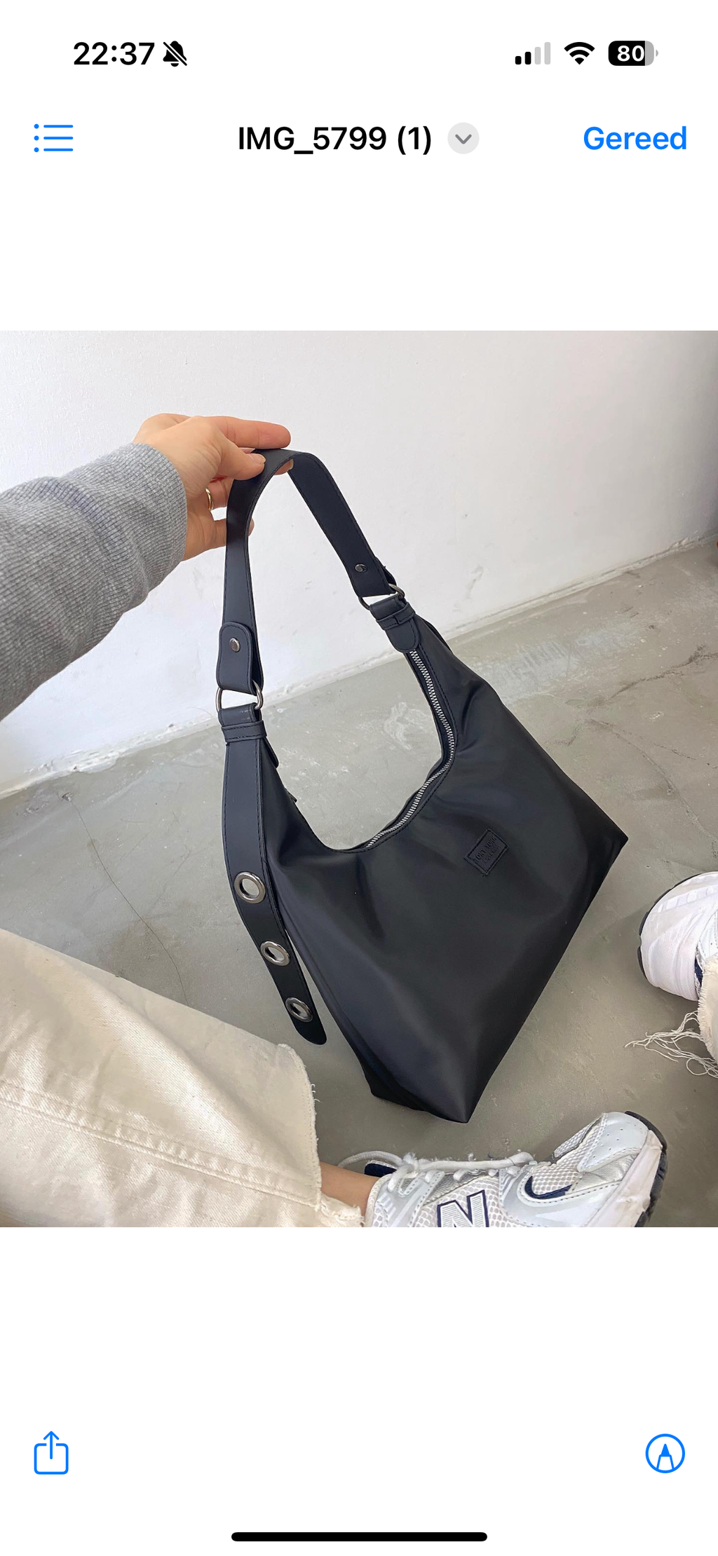 Tony York – Luxe Zwarte Hobo Schoudertas – Dames Handtas met Verstelbare Band – Minimalistisch & Elegant Design