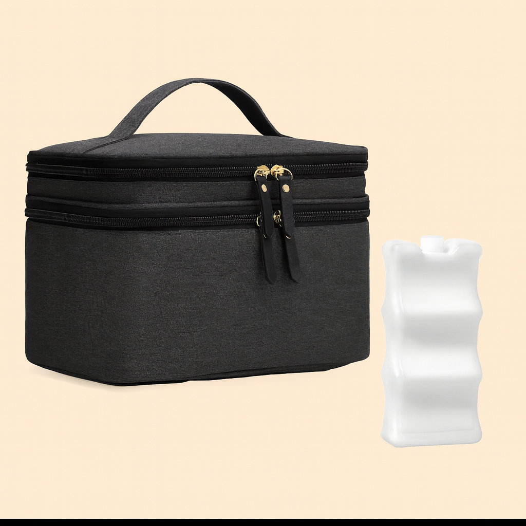 Baby B♡nd Luxe Koeltas voor Babyflesjes – Isolerend & Draagbaar – Grijs of Zwart