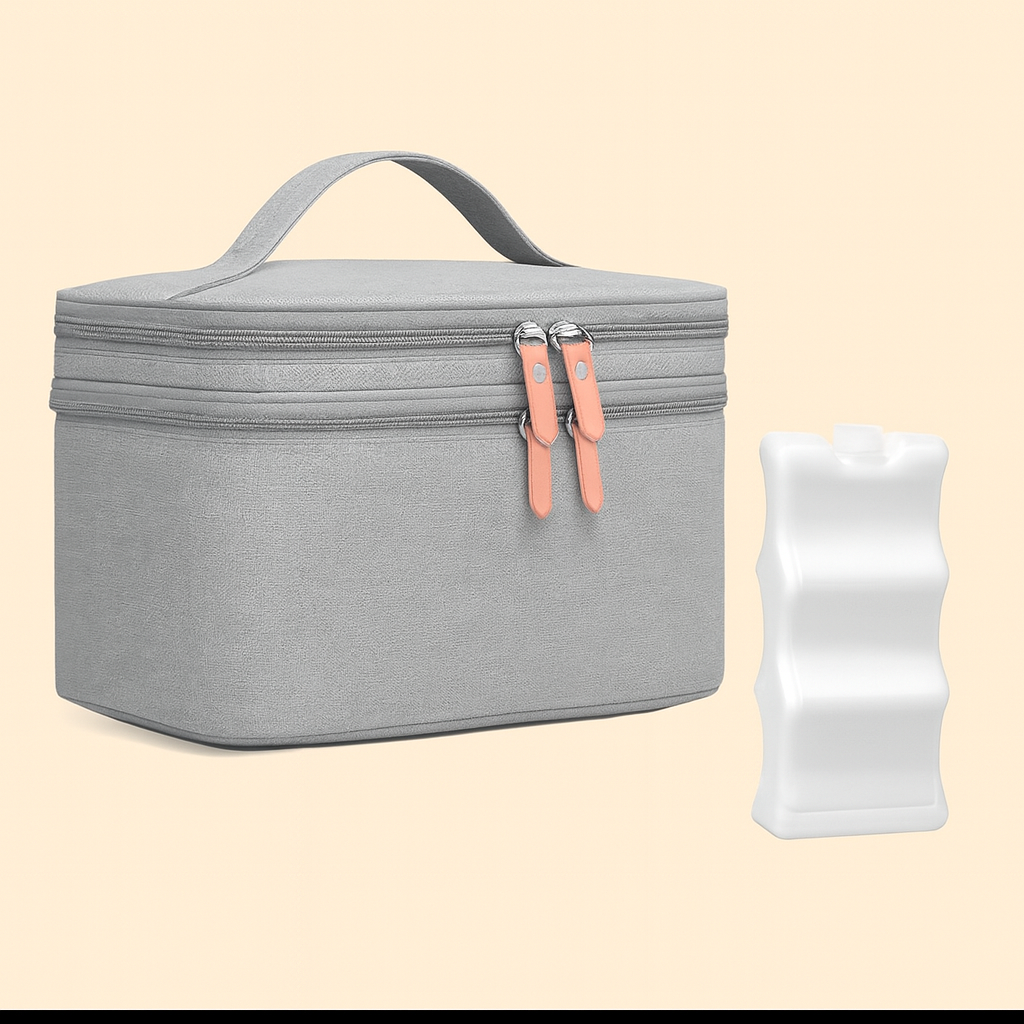 Baby B♡nd Luxe Koeltas voor Babyflesjes – Isolerend & Draagbaar – Grijs of Zwart