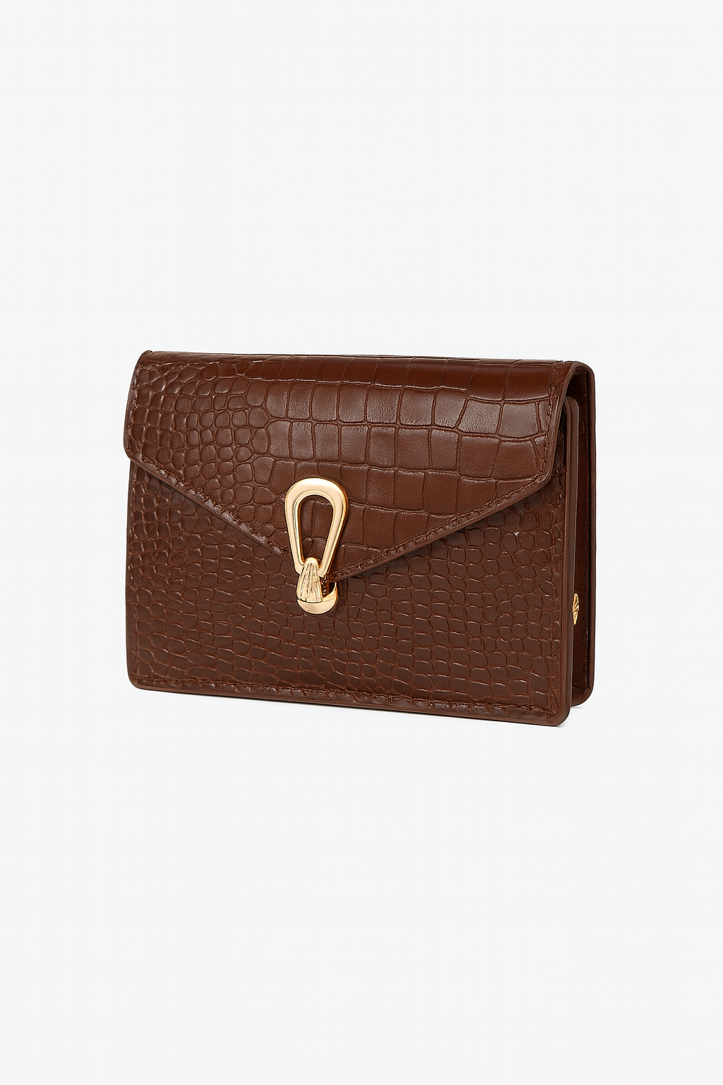 Luxe Croco Schoudertas met Gouden Sluiting – Premium Crossbody